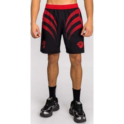 Venum x Mike Tyson Tiger Training Shorts - Deep Black/Intense Red