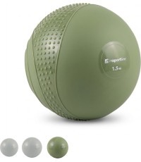 Mini medicininis kamuolys inSPORTline Sendelar 12 cm / 1,5 kg - Žalia