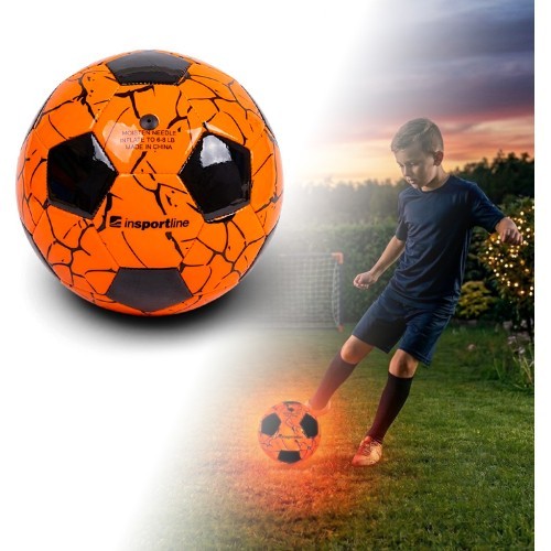 Светящийся футбольный мяч с LED-подсветкой inSPORTline Lumikick, размер 5