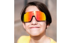 Поляризационные спортивные солнцезащитные очки VIF One Kids, чёрно-красные