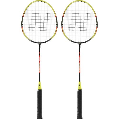 Badmintono raketės NRZ204-1 aliuminis + 3 plunksniniai voleniai + NILS dėklas