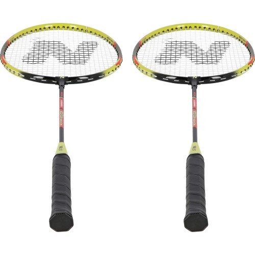 Badmintono raketės NRZ204-1 aliuminis + 3 plunksniniai voleniai + NILS dėklas