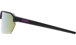 Uvex Vectiv glasses, black matt / mirror pink