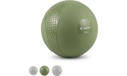 Mini medicininis kamuolys inSPORTline Sendelar 11 cm / 1 kg - Žalia