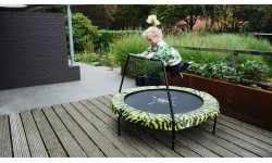 EXIT Tiggy Junior trampoline with bar ø140cm - black/green