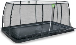 Встраиваемый батут EXIT Dynamic 244x427 см с защитной сеткой – чёрный