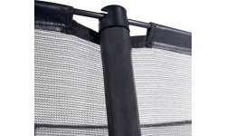 EXIT Dynamic ground level trampoline 244x427cm with safety net - black