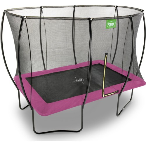 EXIT Silhouette trampoline 214x305cm - pink Outdoor Rectangular Coil spring Above ground trampoline