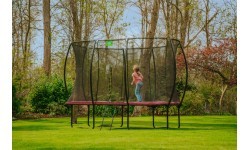 EXIT Silhouette trampoline 214x305cm - pink Outdoor Rectangular Coil spring Above ground trampoline