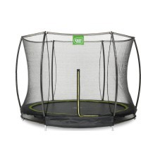 EXIT Silhouette ground trampoline ø244cm with safety net - black Outdoor Round Coil spring Sunken trampoline