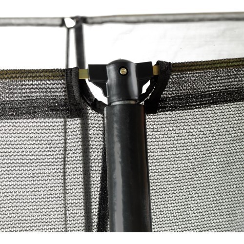 EXIT Silhouette ground trampoline ø244cm with safety net - black Outdoor Round Coil spring Sunken trampoline
