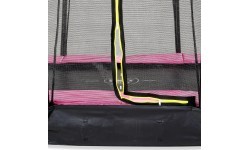 EXIT Silhouette ground trampoline 214x305cm with safety net - pink Outdoor Rectangular Coil spring Sunken trampoline