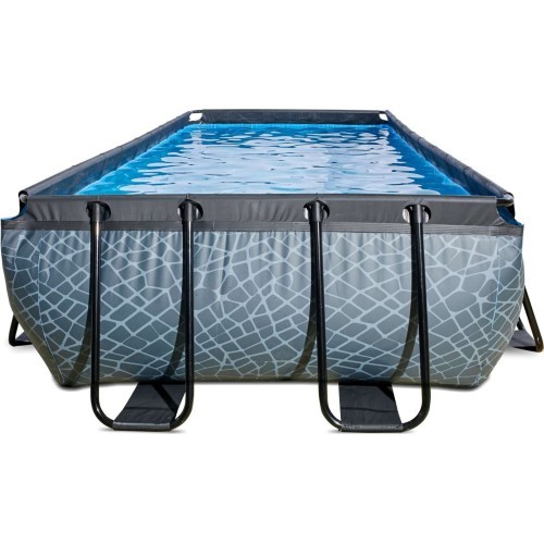 EXIT Stone pool 400x200x100cm with filter pump - grey