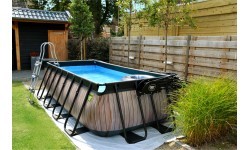 EXIT Stone pool 400x200x100cm with filter pump - grey