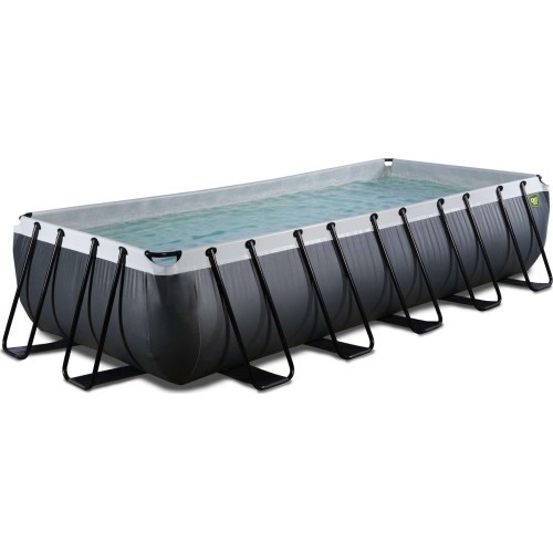 EXIT Black Leather baseinas 540x250x100 cm su filtravimo siurbliu, juodas