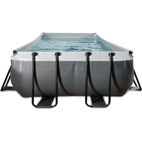 EXIT Black Leather pool 540x250x100cm with filter pump - black