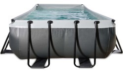 EXIT Black Leather pool 540x250x100cm with filter pump - black
