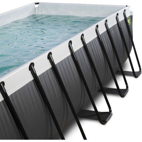 EXIT Black Leather pool 540x250x100cm with filter pump - black