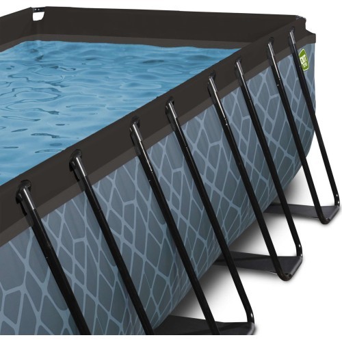 EXIT Stone pool 400x200x122cm with filter pump - grey