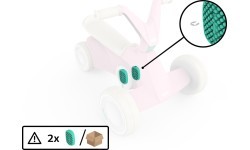 BERG GO² Pink - pedalas (2 vnt.)