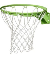Krepšinio lankas EXIT Galaxy Ring su tinkleliu, metalinis, žalias, 45 cm