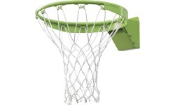 Баскетбольное кольцо EXIT Galaxy Dunkring с сеткой, металлическое, зелёное, 45 см