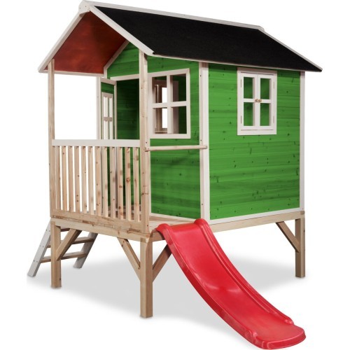EXIT Loft 300 wooden playhouse - green