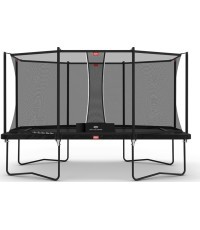 Батут BERG Ultim Favorit Regular 410, чёрный + защитная сетка Comfort