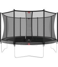 Батут BERG Favorit Regular 380, серый, с защитной сеткой Comfort