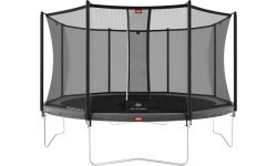 Батут BERG Favorit Regular 380, серый, с защитной сеткой Comfort