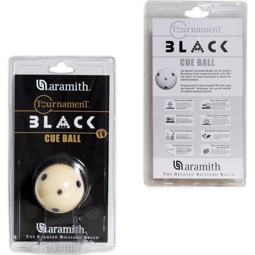 Aramith Tournament Black 6 dots cue ball