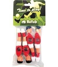 Stalo futbolo žaidėjai Buffalo, raudoni / balti, 13 mm, 4 vnt.