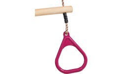 wooden ring trapeze with plastic ri