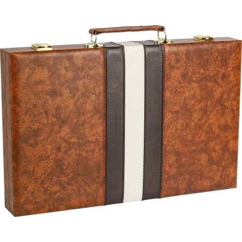 Backgammon Case Brown 46x28cm