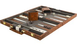 Backgammon Case Brown 46x28cm