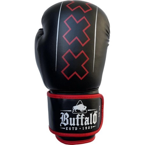 Buffalo Outrage bokso pirštinės, juodos ir raudonos, 10 oz