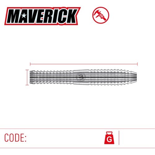 Winmau Maverick smiginio strėlytės, 80% volframo, plieniniai antgaliai