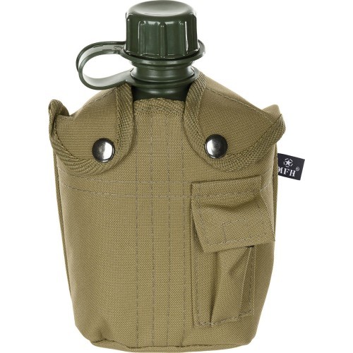 Plastikinė gertuvė su dėklu MFH - Coyote Tan, 1 l