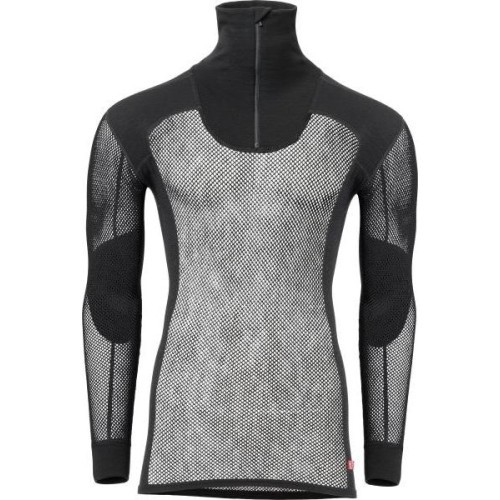 Men Jumper With Zip Aclima WN Polo, Black, Size XS - 123