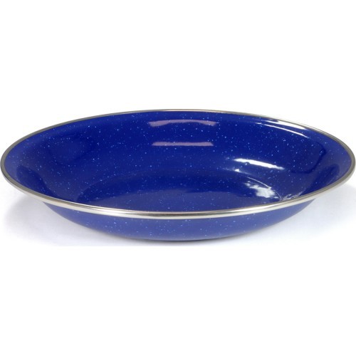 Enamel Plate Origin Outdoors Deep 20cm, Blue