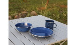 Emaliuota gili lėkštė Origin Outdoors 20 cm, mėlyna