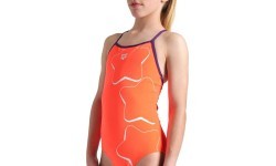 Купальник G Star Graphic Lightdrop Back, ярко-коралловый/сливовый, 10-11 - 909