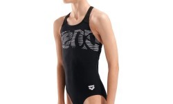 Arena G Arena Graphic V nugaros maudymosi kostiumėlis, juodas-baltas 10-11 - 501
