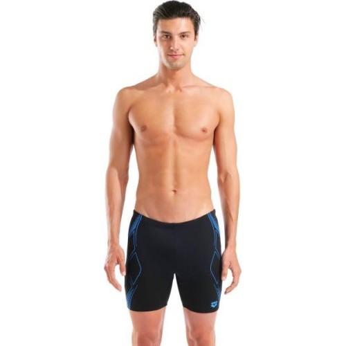 Plaukimo bridžai M Graphic Swim Mid Jammer, juodi-turkio - 508