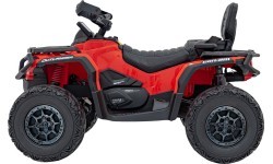 Elektrinis keturratis Can-Am Outlander ATV, raudonas