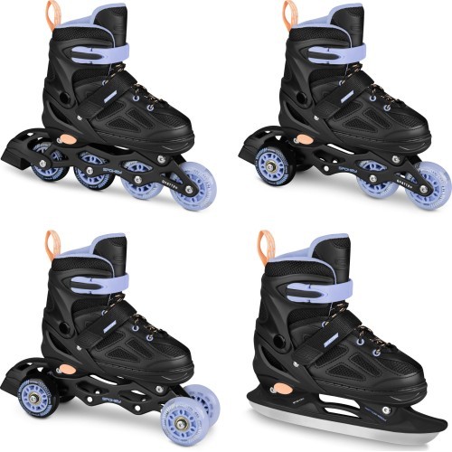 Регулируемые детские роликовые коньки Spokey 4in1 QUATTRO