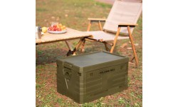 NCB4004 FOLDING CAMPING BOX WITH LID GREEN 50L NILS CAMP