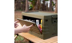 NCB4004 FOLDING CAMPING BOX WITH LID GREEN 50L NILS CAMP