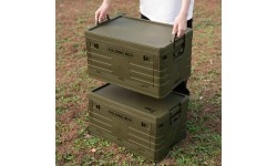 NCB4004 FOLDING CAMPING BOX WITH LID GREEN 50L NILS CAMP