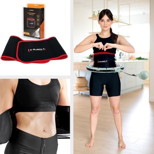 SET HULA HOOP MAGNETIC GREEN HHM13 WITH WEIGHT + COUNTER HMS + WAIST SUPPORT BR163 BLACK